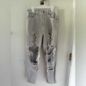 Distressed American Eagle Light Pink Jeans